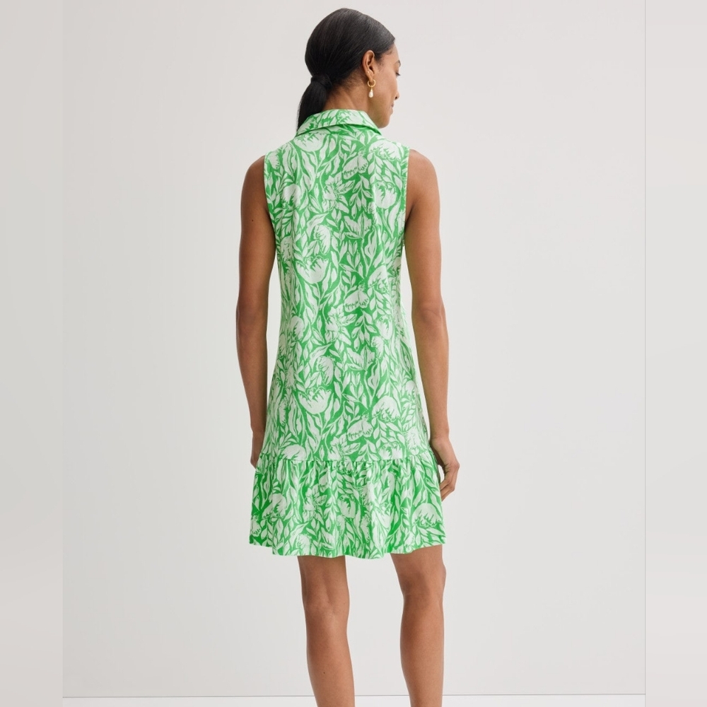 NWOT Lilly Pulitzer Riegan Dress - Fauna Green - Tulip To Tango - LARGE - Picture 7 of 8